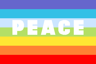 Flag with inscription PEACE, variant #3